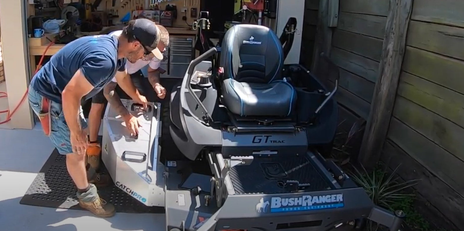 Fitting the Advanced Chute System & Catch Pro Grass Catcher to a Bushranger Spartan Zero Turn Mower | Catch Pro Australia