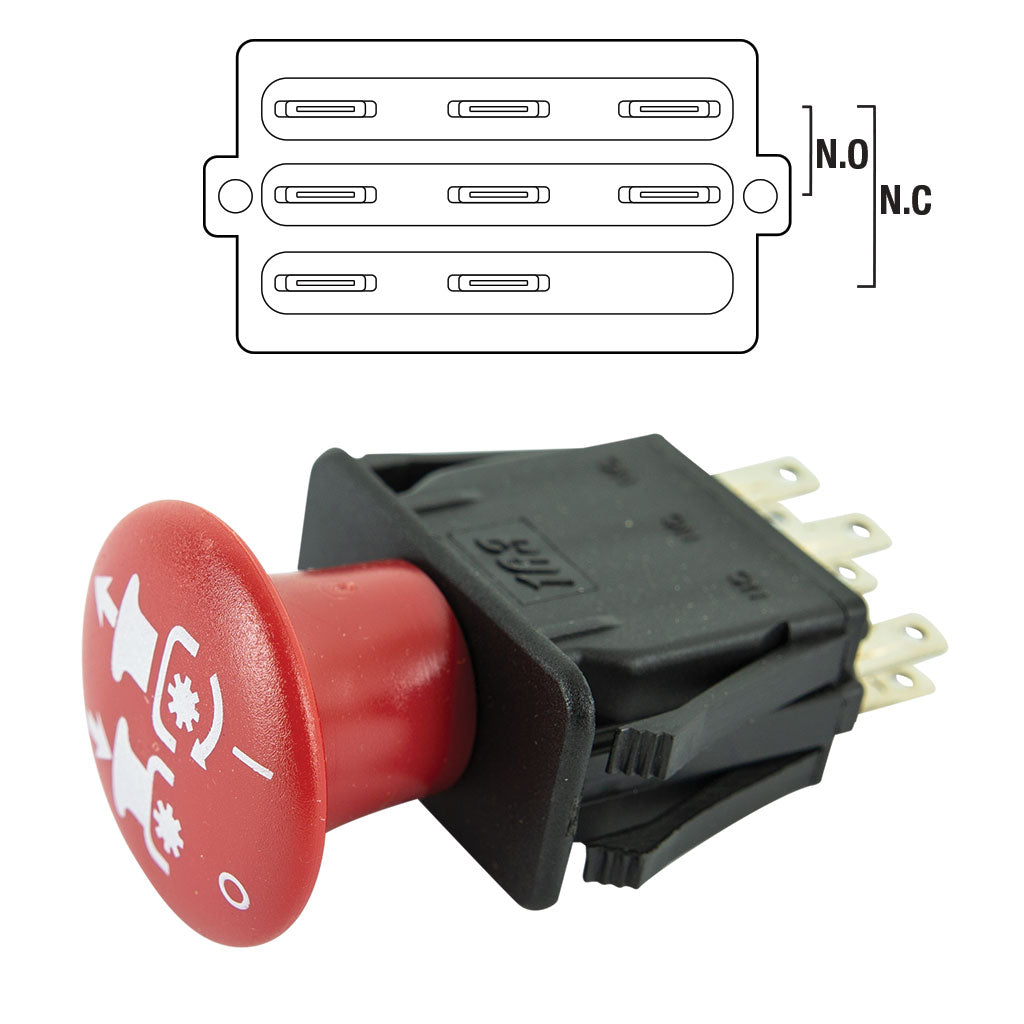 PTO SWITCH W/ PUSH-PULL SNAP MOUNT SUITS HUSQVARNA /