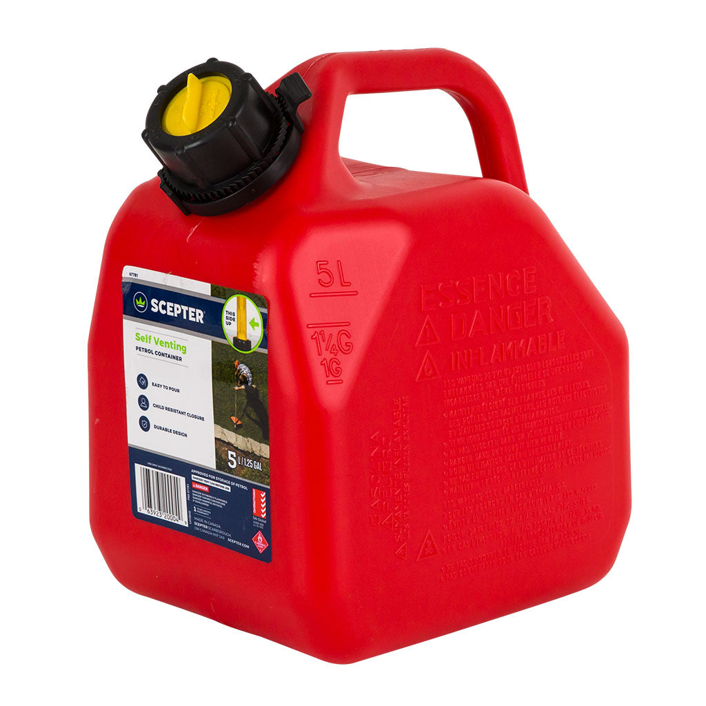 SCEPTER FUEL CAN NO VENT RED 5L
