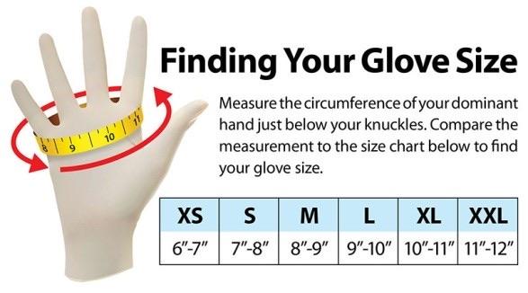 "Hard Work" Gloves Sizing Chart - Catch Pro Australia