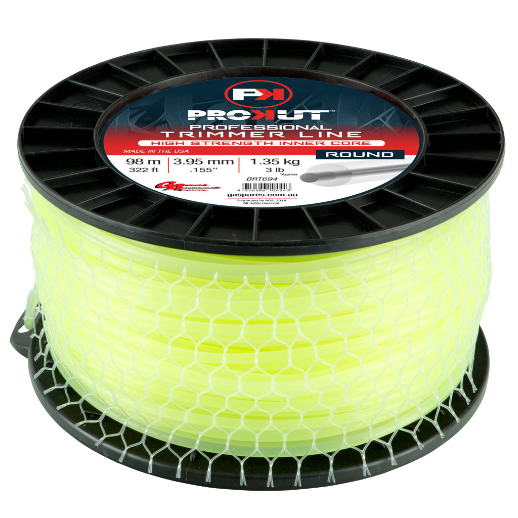 PROKUT TRIMMER LINE ROUND YELLOW 0.155" 3.95MM 3LB