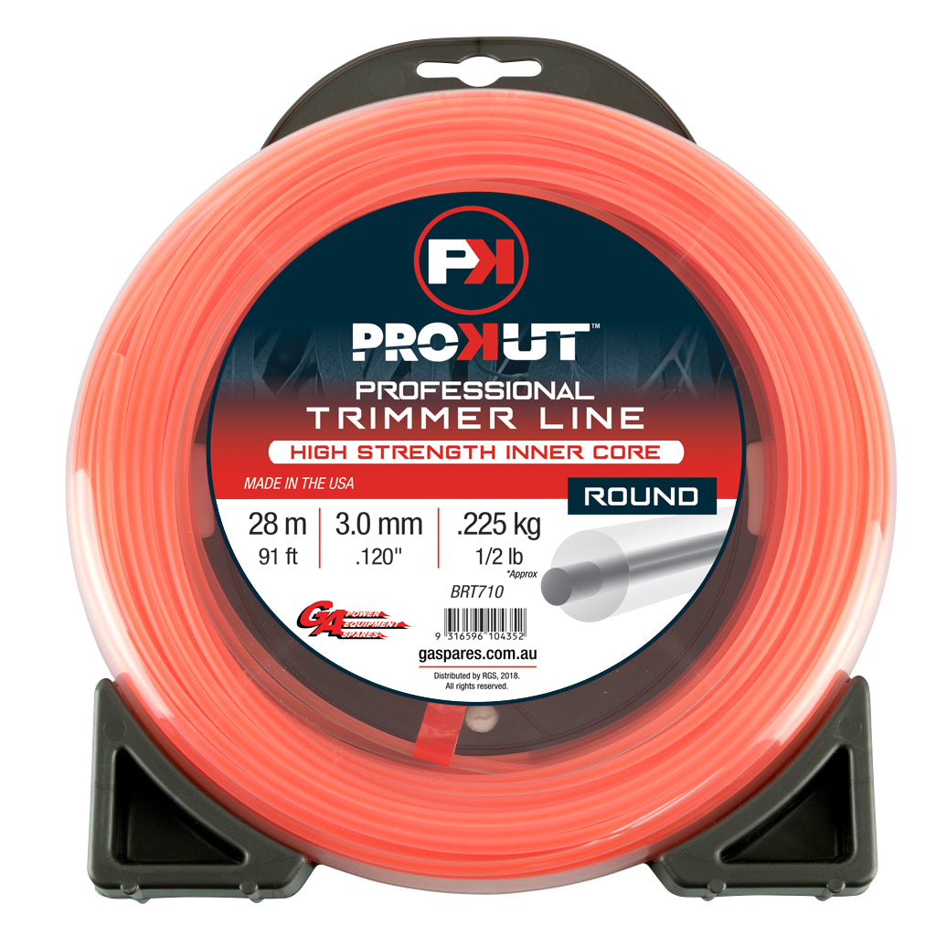 PROKUT TRIMMER LINE ROUND ORANGE .120 3MM 1/2 LB