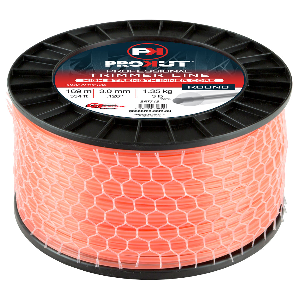 PROKUT TRIMMER LINE ROUND ORANGE .120 3MM 3LB