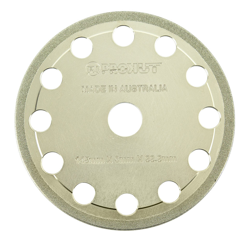 PROKUT DIAMOND GRINDING "D" WHEEL 145MM X 3MM X 22.2MM