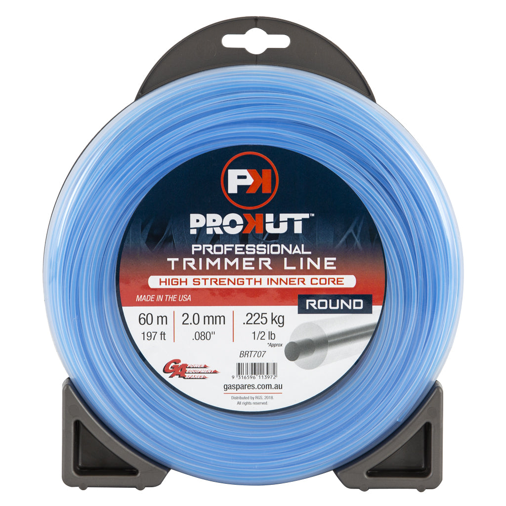 PROKUT TRIMMER LINE ROUND BLUE .080 2.0MM 1/2LB