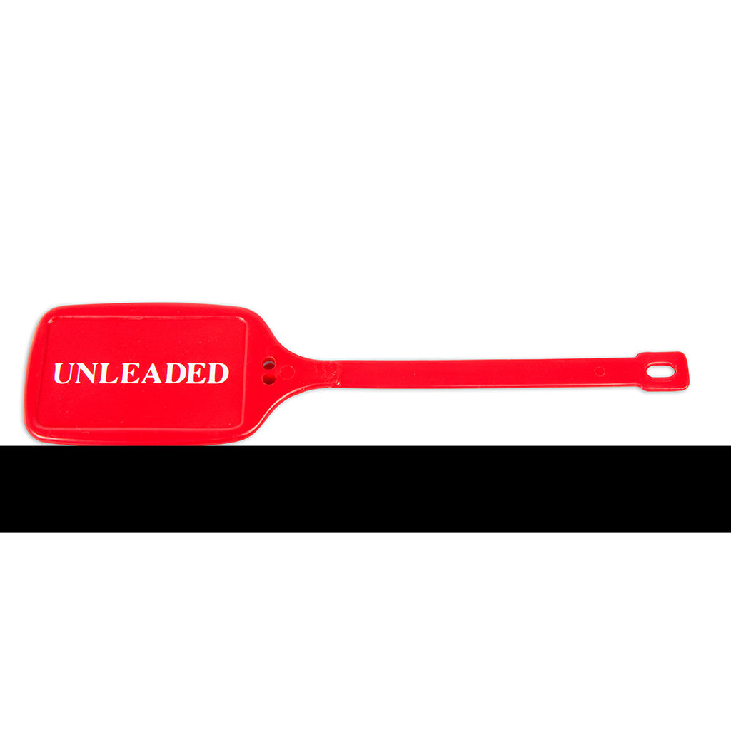 IDENTIFICATION & FUEL TAGS UNLEADED PLASTIC RED (10 PACK)