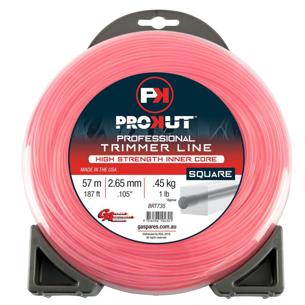 PROKUT TRIMMER LINE SQUARE PINK .105 2.65MM 1 LB