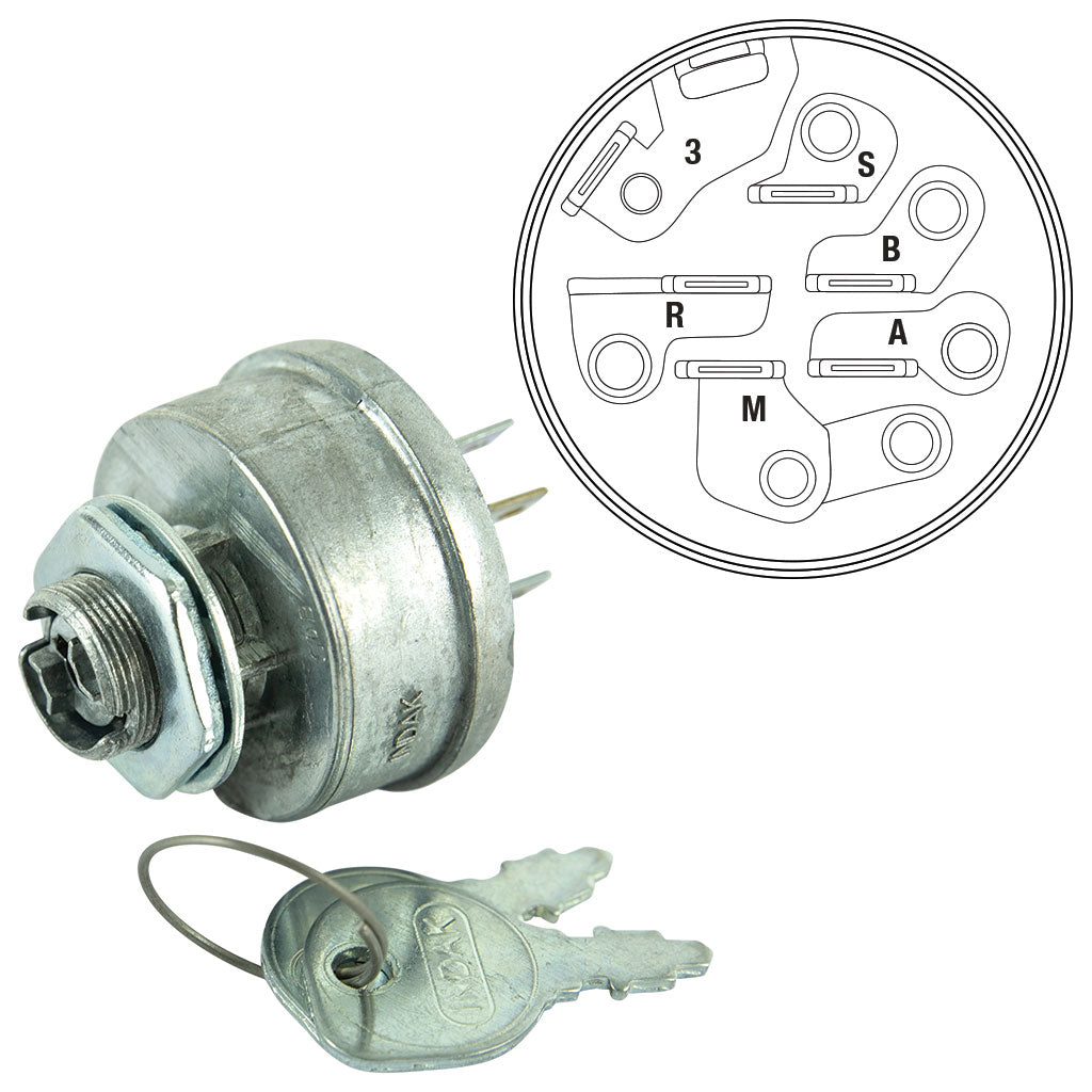 IGNITION SWITCH 6 PIN SUITS SELECTED KOHLER / TORO /