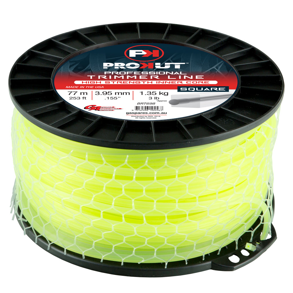 PROKUT TRIMMER LINE SQUARE YELLOW .155 3.95MM 3LB