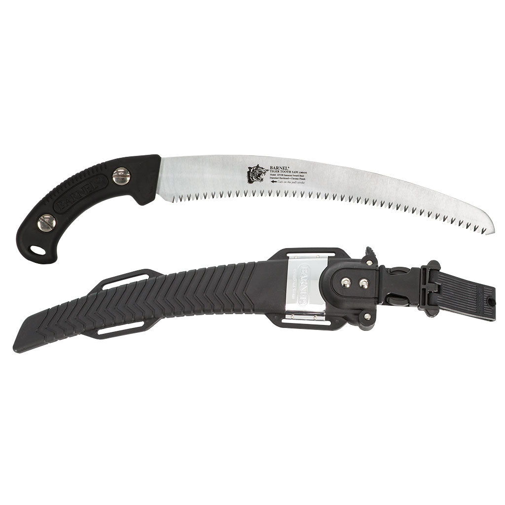 BARNEL USA TRI-EDGED CURVED FIXED BLADE HANDSAW W/ SHEATH