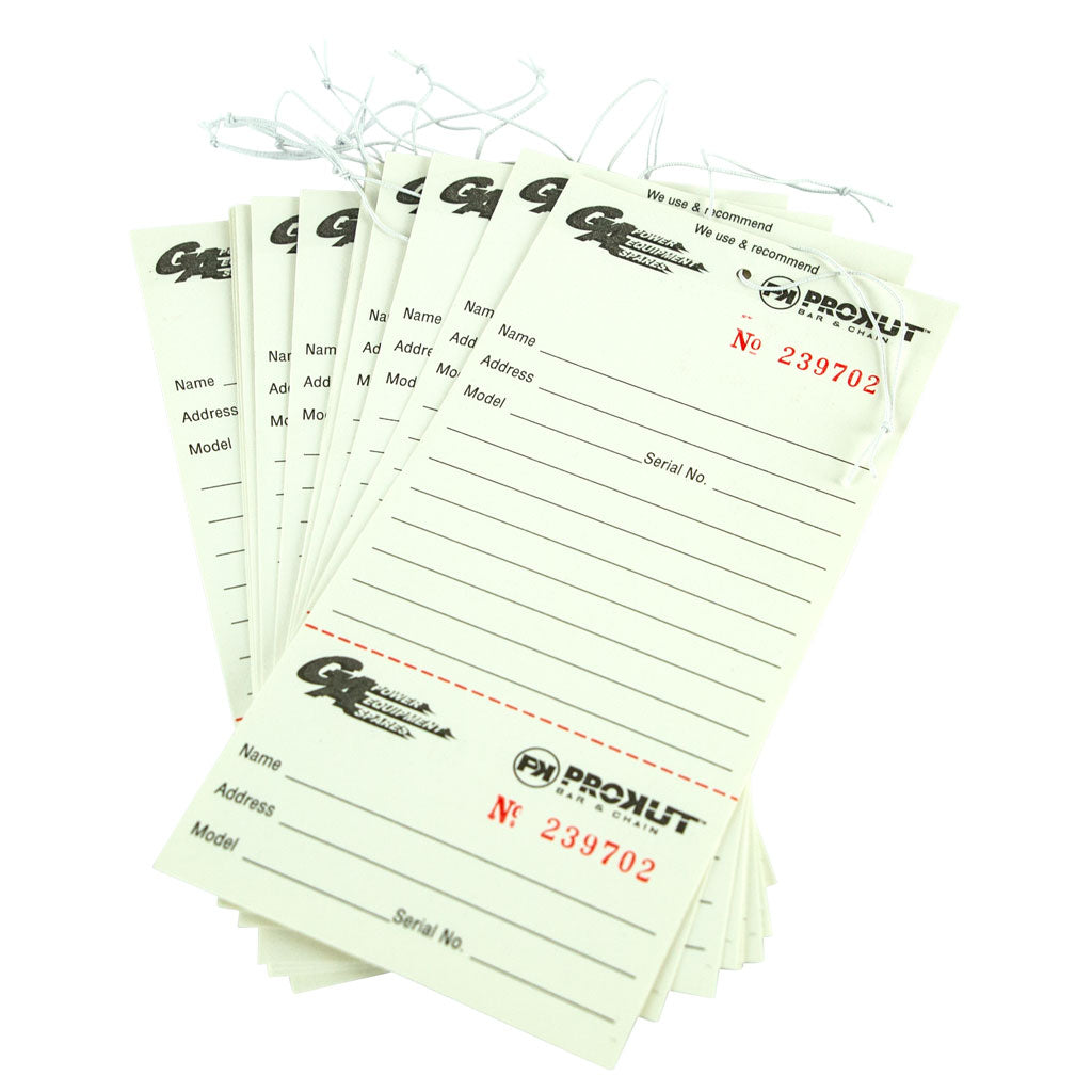 PROKUT WORKSHOP REPAIR TAGS (PACK OF 50)