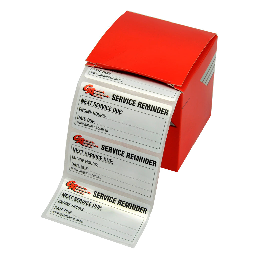 SERVICE REMINDER LABELS SELF-ADHESIVE WATERPROOF