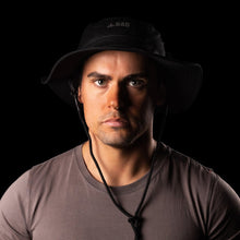 Load image into Gallery viewer, BAD SUN PROTECTION WIDE BRIM BLACK HAT
