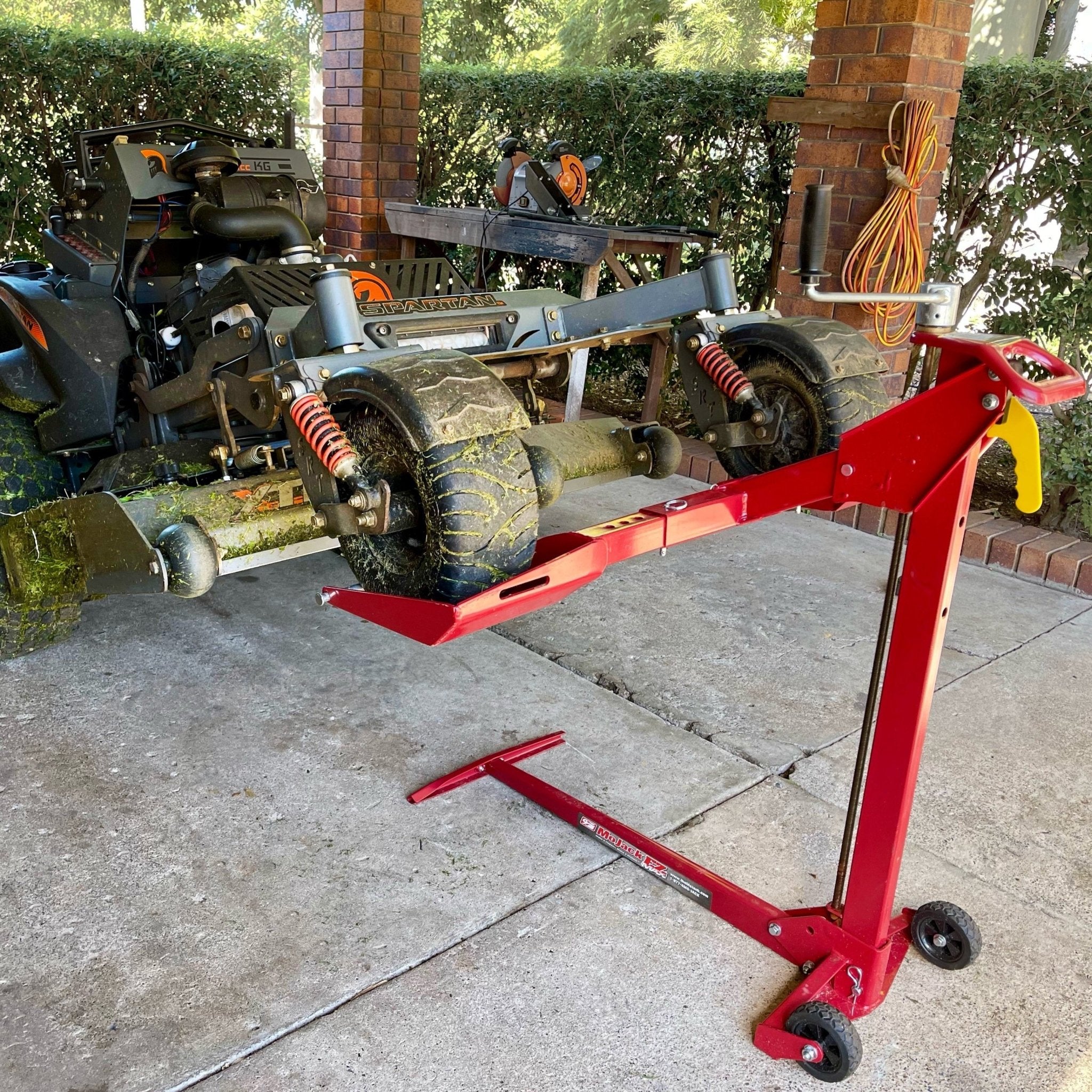 Mojack zero turn online mower lift