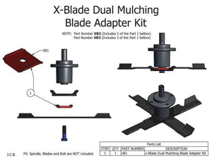 X-Blade Dual Mulching Blade Adapter - Catch Pro Australia